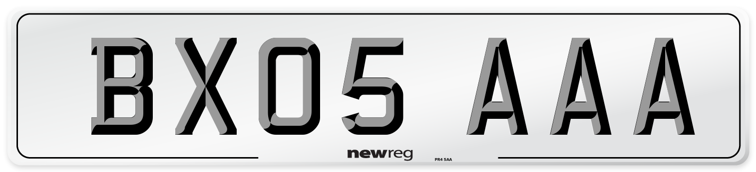 BX05 AAA Number Plate from New Reg